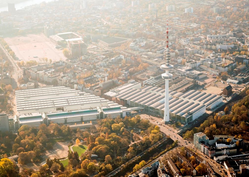 Fester Messeapertner der Hamburg Messe und Congress - Außenansicht des Messegebäudes